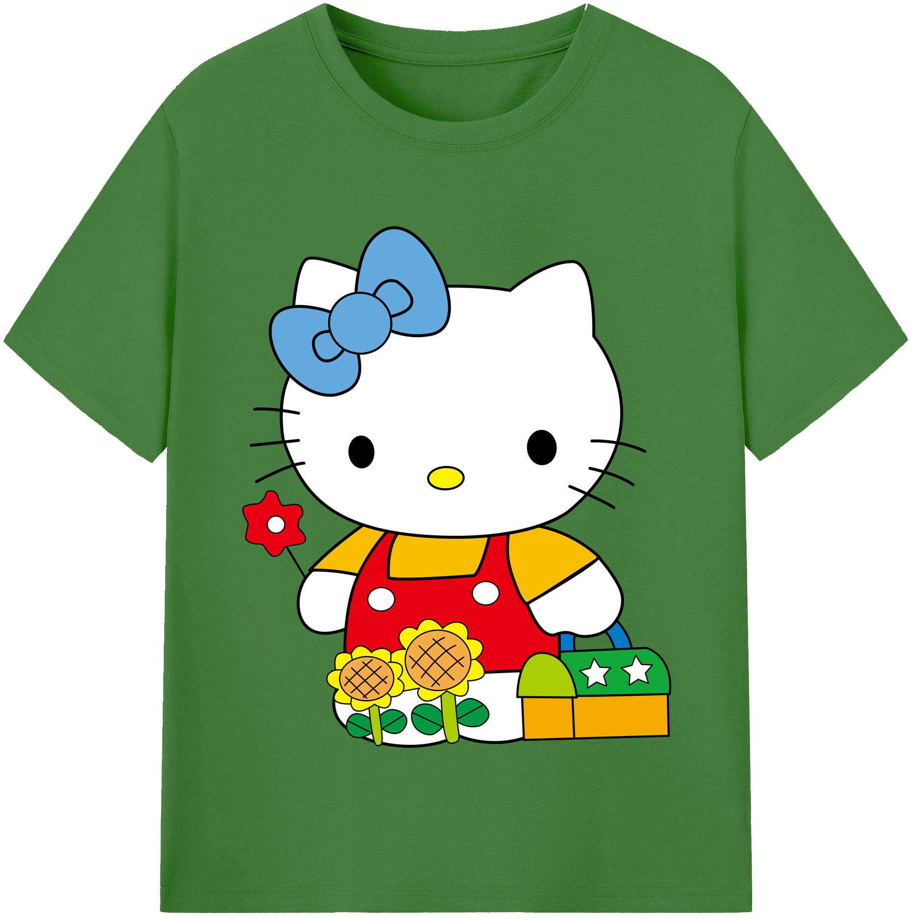 （画像用） Hello Kitty ハローキティ レディースカジュアルプリントTシャツ（綿100％）